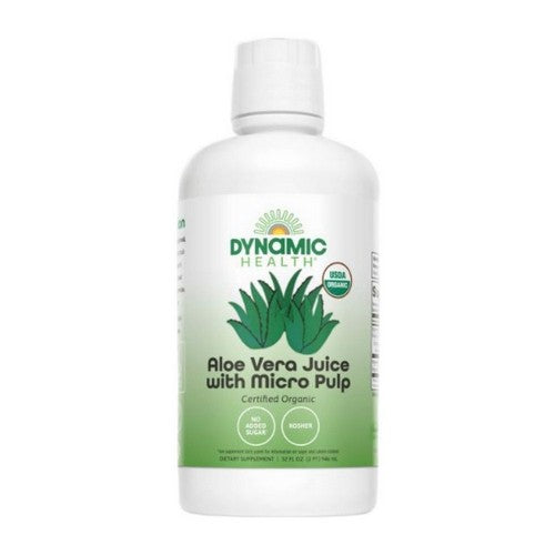 Organic Aloe Vera Juice with Micro Pulp Unflavored 32 Oz by Dynamic ...