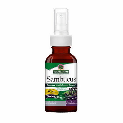  Sambucus Black Elderberry Extract Spray Alcohol-Free 2 Oz by Nature's Answer