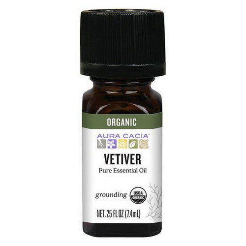 Essential Oil Vetiver Veviter 0.25 oz by Aura Cacia