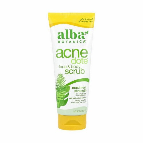 Natural ACNEdote Face & Body Scrub 8 oz by Alba Botanica