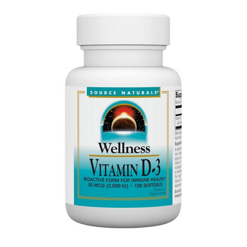 Wellness Vitamin D-3 100 Softgels by Source Naturals