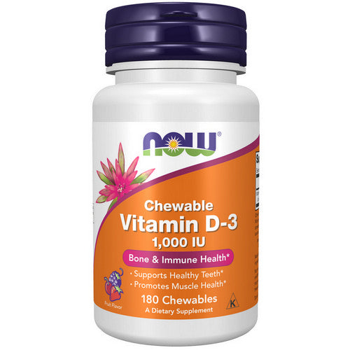 Vitamin D-3 180 Chewables by Now Foods