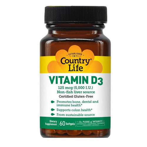 Vitamin D3 60 Softgels by Country Life – GreensNutrition