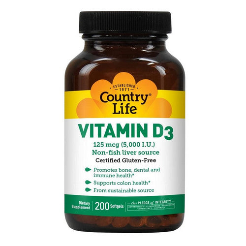 Vitamin D3 200 Softgels by Country Life