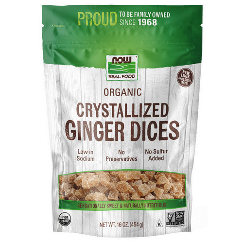Ginger Dices Crystallized 1 lb by Now Foods