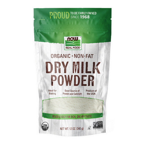 Organic Non-Fat Dry Milk Powder 12 Oz by Now Foods