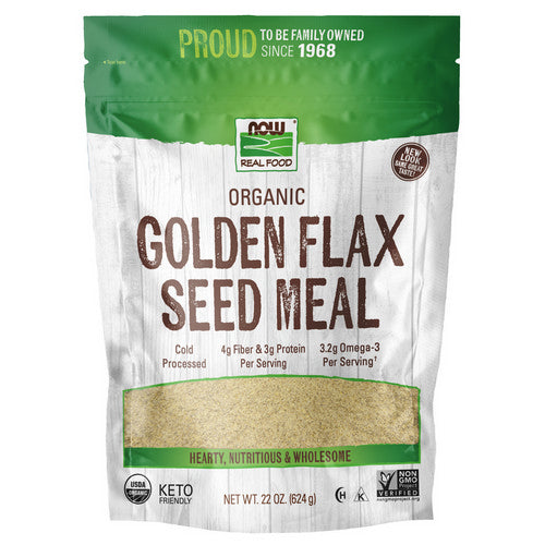 Golden Flax Seed Organic Meal 22 oz by Now Foods