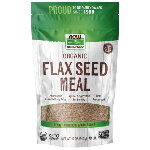 Flax Seed Organic Meal 12 oz by Now Foods