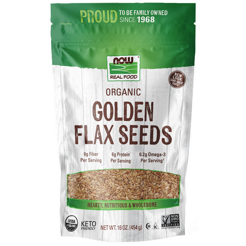 Golden Flax Seeds Organic 1 lb by Now Foods