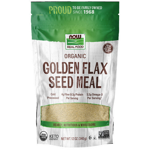 Golden Flax Seed Organic Meal 12 oz by Now Foods
