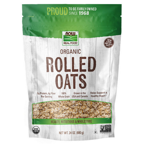 Oats Rolled Organic 24 oz by Now Foods