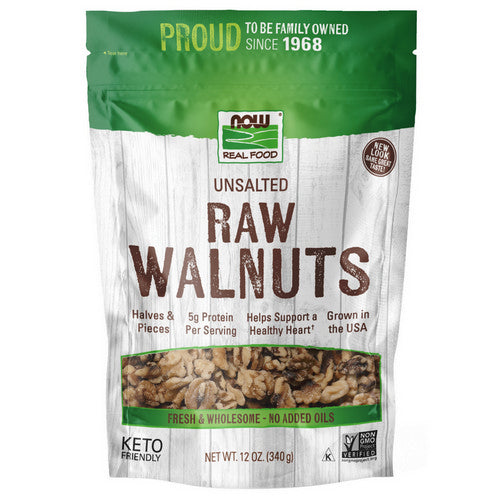 Walnuts Halves & Pieces Raw 12 oz by Now Foods