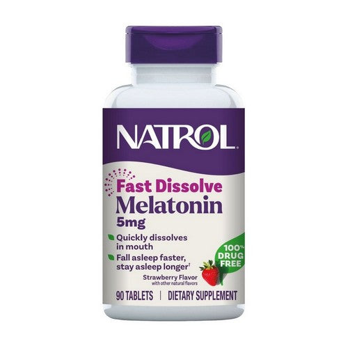 Melatonin Fast Dissolve Strawberry 90 Tabs by Natrol