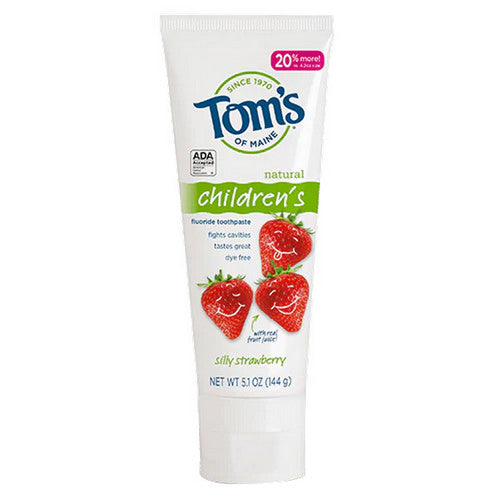 Silly Strawberry Fluoride Children's Natural Toothpaste 5.1 Oz by Tom's Of Maine