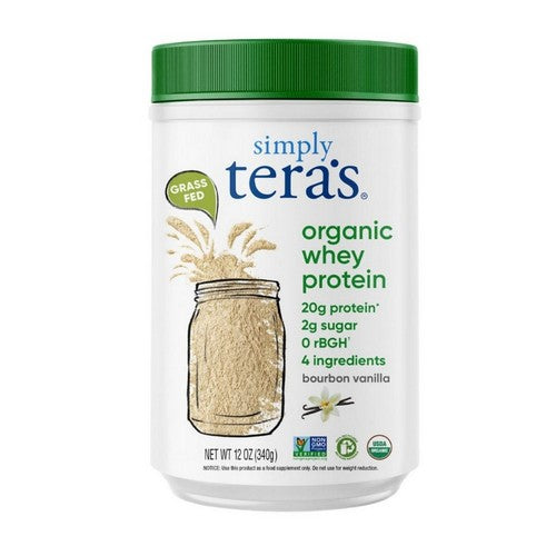 Organic Whey Protein Bourbon Vanilla 12 Oz by Tera's Whey