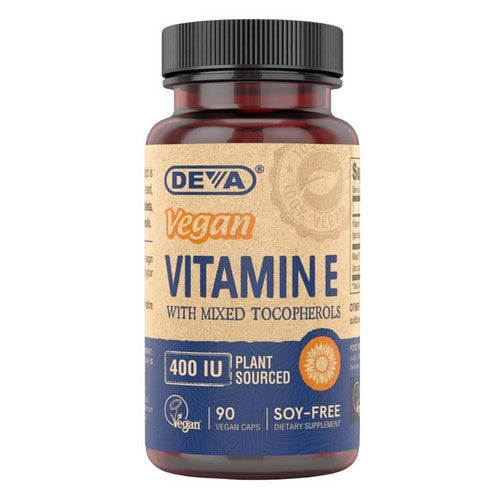 Vegan Vitamin E With Mixed Tocopherols 90 Veg Caps by Deva Vegan Vitamins