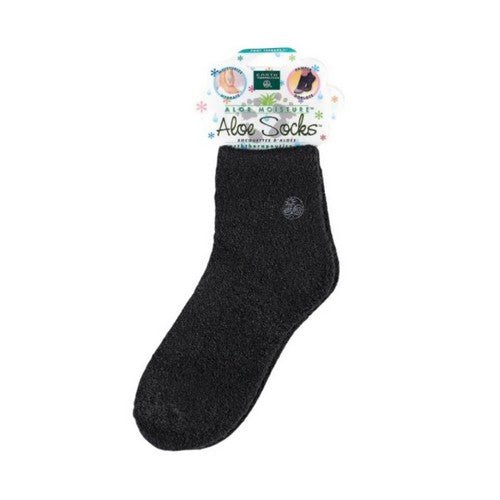 Aloe Socks Foot Therapy To Pamper And Moisturize Black 1 Pair by Earth Therapeutics