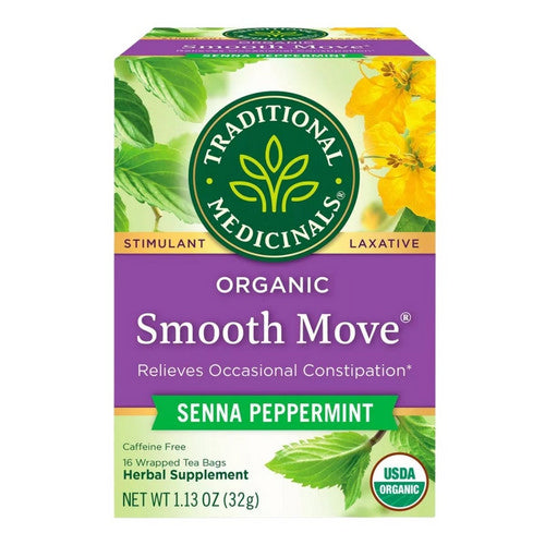 Smooth Move Peppermint Tea 16 bags by Traditional Medicinals