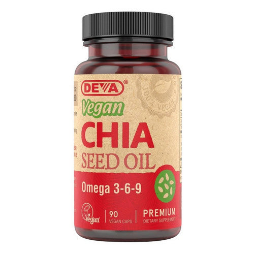 Vegan Chia Seed Oil 90 Veg Caps by Deva Vegan Vitamins