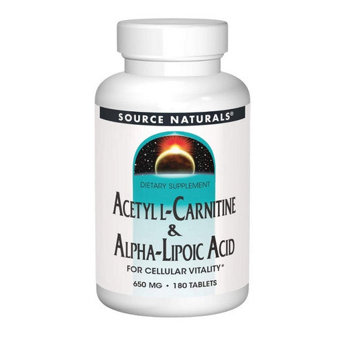  Acetyl L-Carnitine And Alpha-Lipoic Acid 180 Tabs by Source Naturals