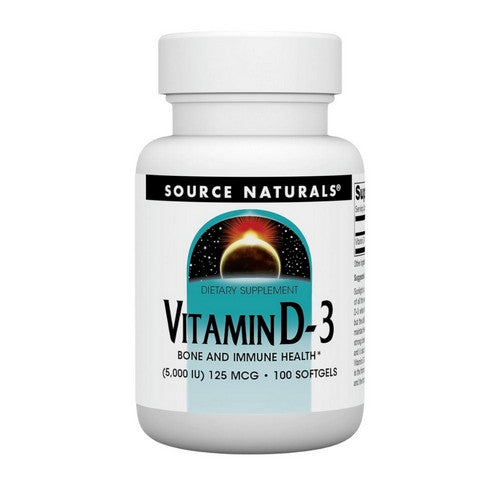 Vitamin D-3 100 Softgels by Source Naturals