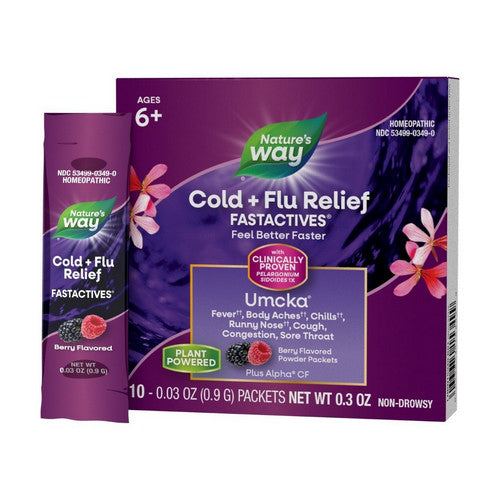 Umcka Cold And Flu Relief FastActives 10 Packets by Nature's Way