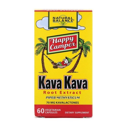 Happy Camper Kava Kava Root Extract 60 Veg Caps by Natural Balance (Formerly known as Trimedica)