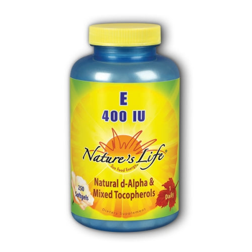 Vitamin E d-Alpha & Mixed Tocopherols 250 softgels by Nature's Life