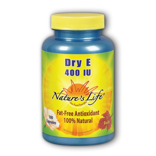 Dry Vitamin E 100 caps by Nature's Life