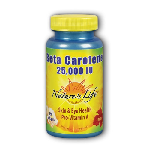 Beta Carotene 250 softgels by Nature's Life