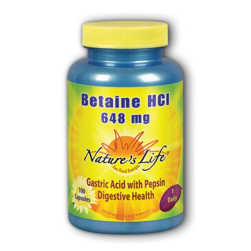 Betaine HCl 100 Caps by Nature's Life