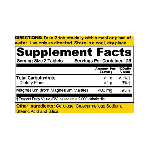 Renewing Magnesium Malate, 400 mg, 100 Tabs by Nature's Life