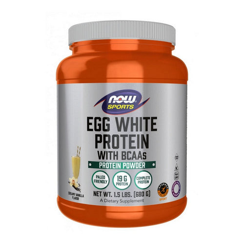 Egg White Protein Creamy Vanilla Powder, 1.5 lbs by Now Foods