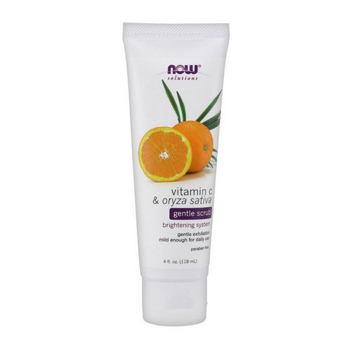 Vitamin C & Oryza Sativa Gentle Scrub 4 oz by Now Foods