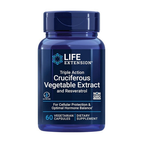 Triple Action Cruciferous Vegetable Extract And Resveratrol 60 Veg Caps by Life Extension