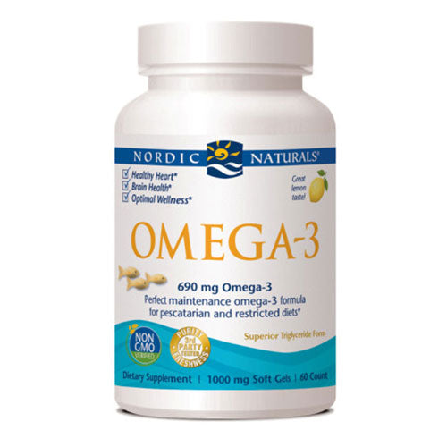 Omega 3 Fish Oil In Fish Gelatin 60 Softgels by Nordic Naturals