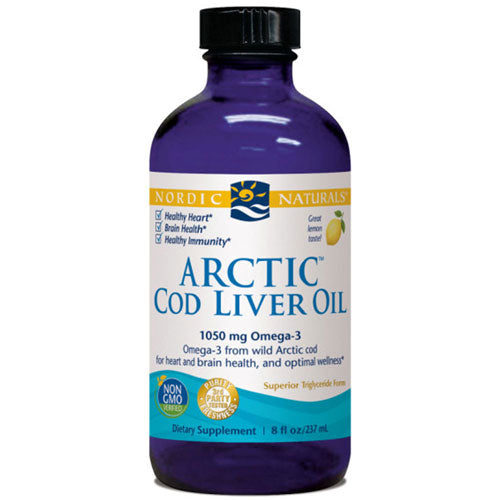 Arctic Cod Liver Oil Lemon 8 Oz by Nordic Naturals