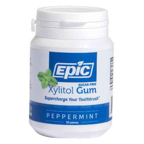 Xylitol Gum Sugar-Free Peppermint 50 Pieces by Epic Dental
