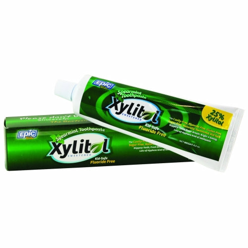 Xylitol Sweetened Fluoride Free Toothpaste Spearmint 4.9 Oz by Epic Dental