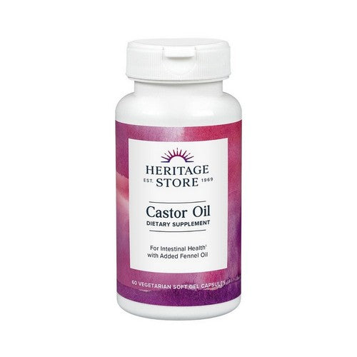 Castor Oil 60 Veg Caps by Heritage Store