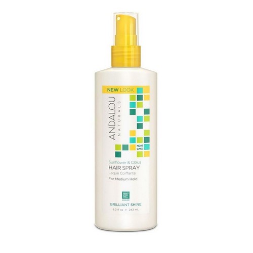 Hair Spray Brilliant Shine For Medium Hold Sunflower And Citrus 8.2 Oz by Andalou Naturals