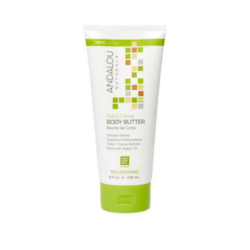Nourishing Body Butter Kukui Cocoa 8 Oz by Andalou Naturals
