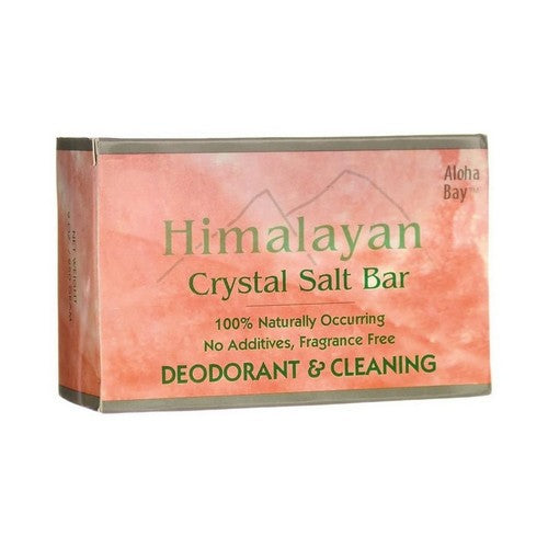 Himalayan Crystal Salt Bar Soap Fragrance Free 9 Oz  by Aloha Bay