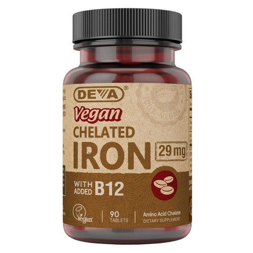 Vegan Chelated Iron 90 TAB by Deva Nutrition