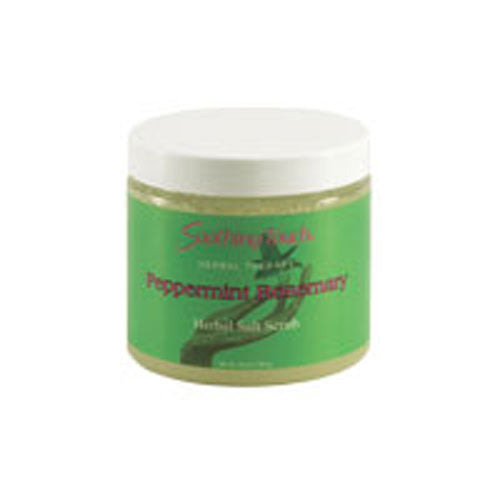 Herbal Salt Scrub Peppermint Rosemary Invigorating 20 Oz by Soothing Touch
