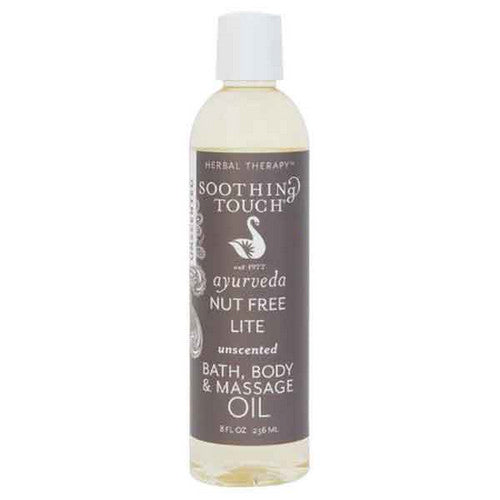 Massage Oil Nut Free Lite 8 Oz by Soothing Touch