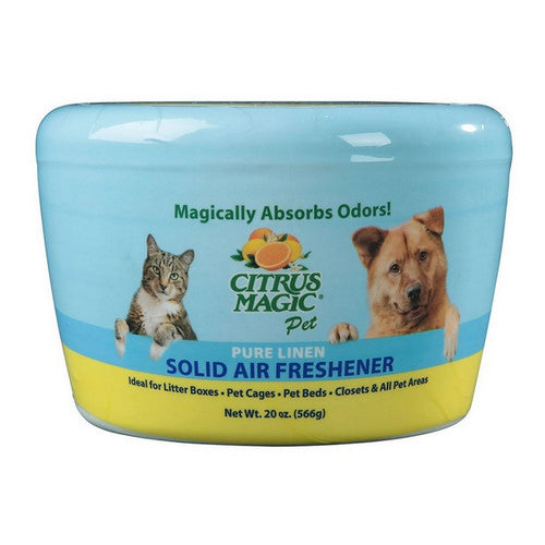 Solid Air Freshener Absorbs Pet Odors Pure Linen 20 oz by Citrus Magic