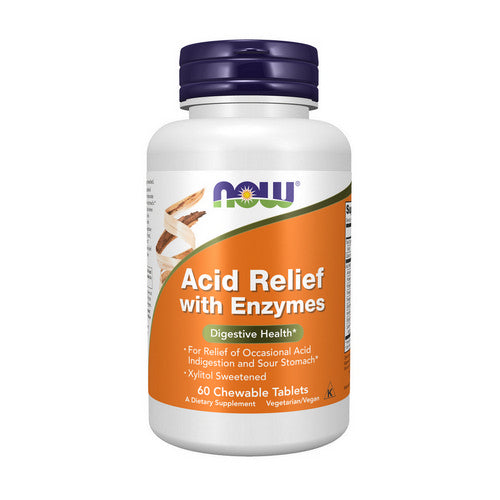 Acid Relief with Enzymes 60 chewables by Now Foods