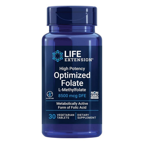 High Potency Optimized Folate L-Methylfolate 30 Veg Caps by Life Extension
