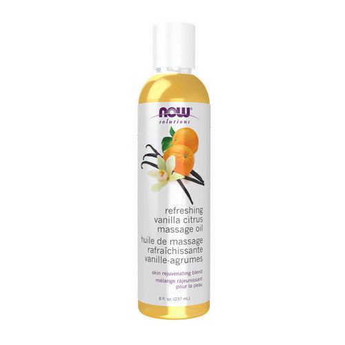 Refreshing Vanilla Citrus Massage Oil 8 fl. Oz by Now Foods